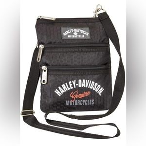 Harley Davidson Canvas Crossbody Bag Purse NWOT